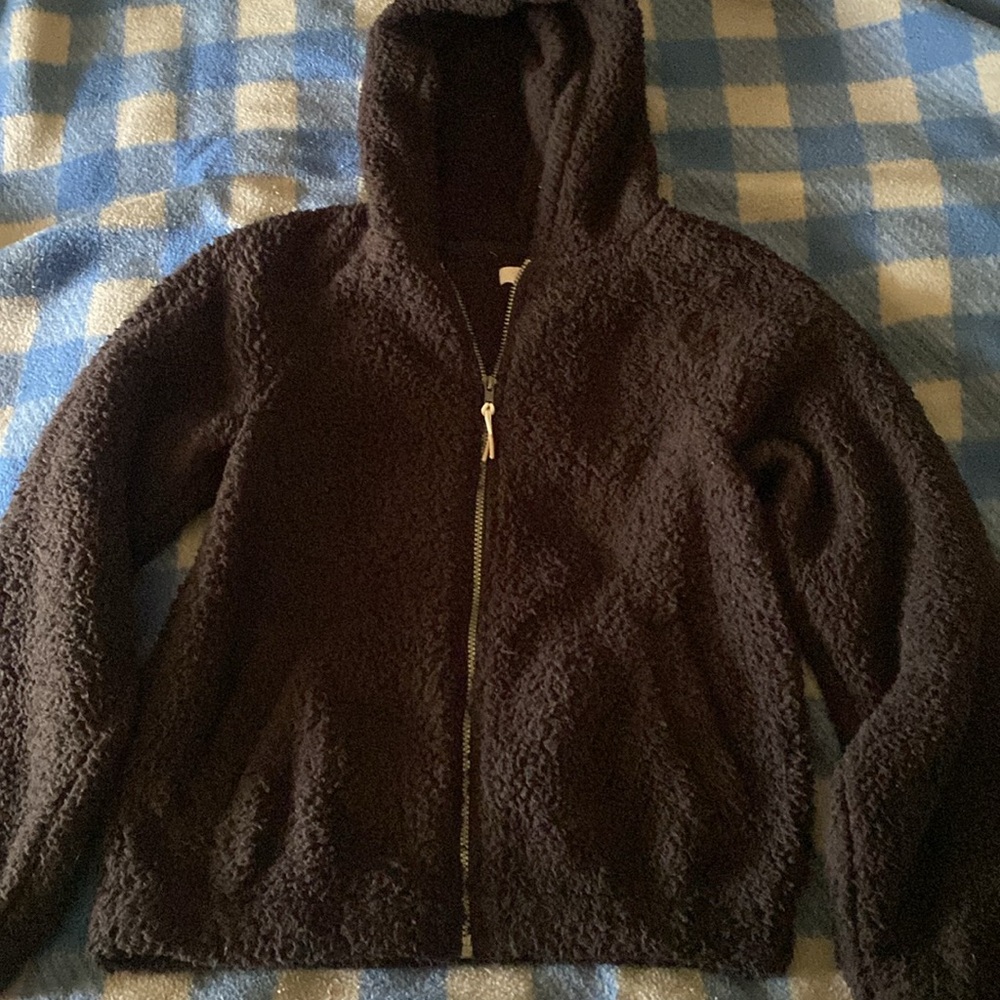 SO Jr’s/Women’s full zip Small Sherpa Black Hoodie